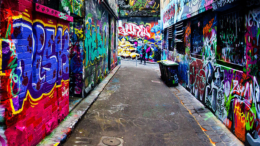 BACKDROP, Melbourne Laneway 2 (RHS) 4.8m x 2.7m